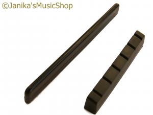 BLACK PLASTIC CLASSICAL GUITAR NUT AND SADDLE